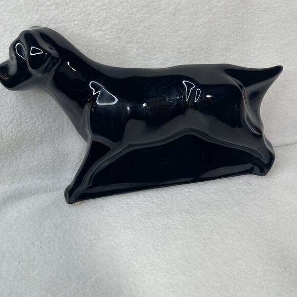 Black Labrador Dog in Baccarat Crystal - Picture 1 of 8
